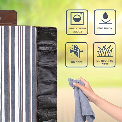 שמיכת חוף מתקפלת נגד חול ולחות