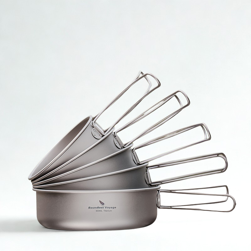 סט סירים יוקרתי לטיולים - טיטניום טהור