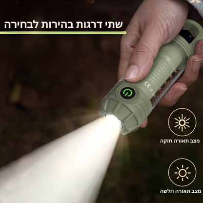 FOLDLITE פנס קמפינג נטען עם תאורת אווירה